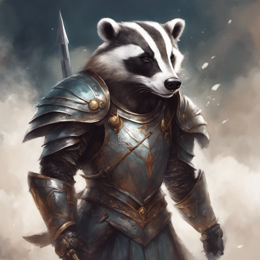Warrior Animals Armoured Badger 99 Colours High Detail Cross Stitch Digital Download Chart Only Fanatsy Theme